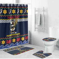 Personalized Pembrokeshire Wales Christmas Bathroom Set The Lovespoon Puffin - Wonder Print Shop