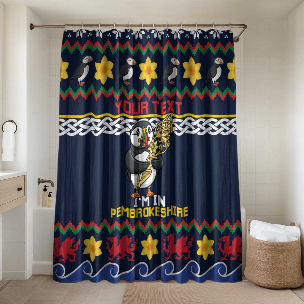 Personalized Pembrokeshire Wales Christmas Bathroom Set The Lovespoon Puffin - Wonder Print Shop