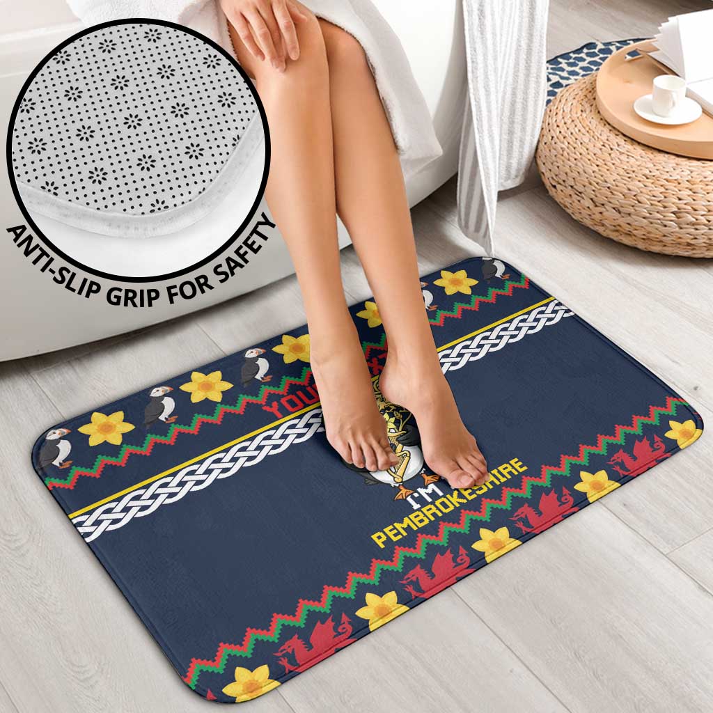 Personalized Pembrokeshire Wales Christmas Bathroom Set The Lovespoon Puffin - Wonder Print Shop