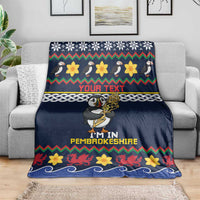 Personalized Pembrokeshire Wales Christmas Blanket The Lovespoon Puffin - Wonder Print Shop