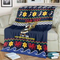 Personalized Pembrokeshire Wales Christmas Blanket The Lovespoon Puffin - Wonder Print Shop