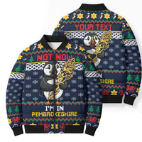 Personalized Pembrokeshire Wales Christmas Bomber Puffer Jacket The Lovespoon Puffin - Wonder Print Shop
