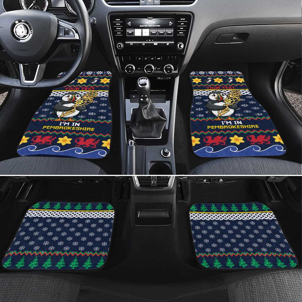 Personalized Pembrokeshire Wales Christmas Car Mats The Lovespoon Puffin - Wonder Print Shop