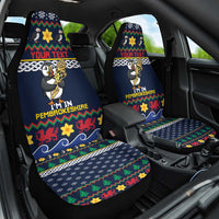 Personalized Pembrokeshire Wales Christmas Car Seat Cover The Lovespoon Puffin - Wonder Print Shop