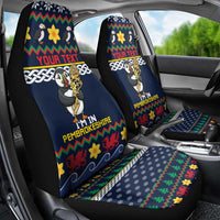 Personalized Pembrokeshire Wales Christmas Car Seat Cover The Lovespoon Puffin - Wonder Print Shop