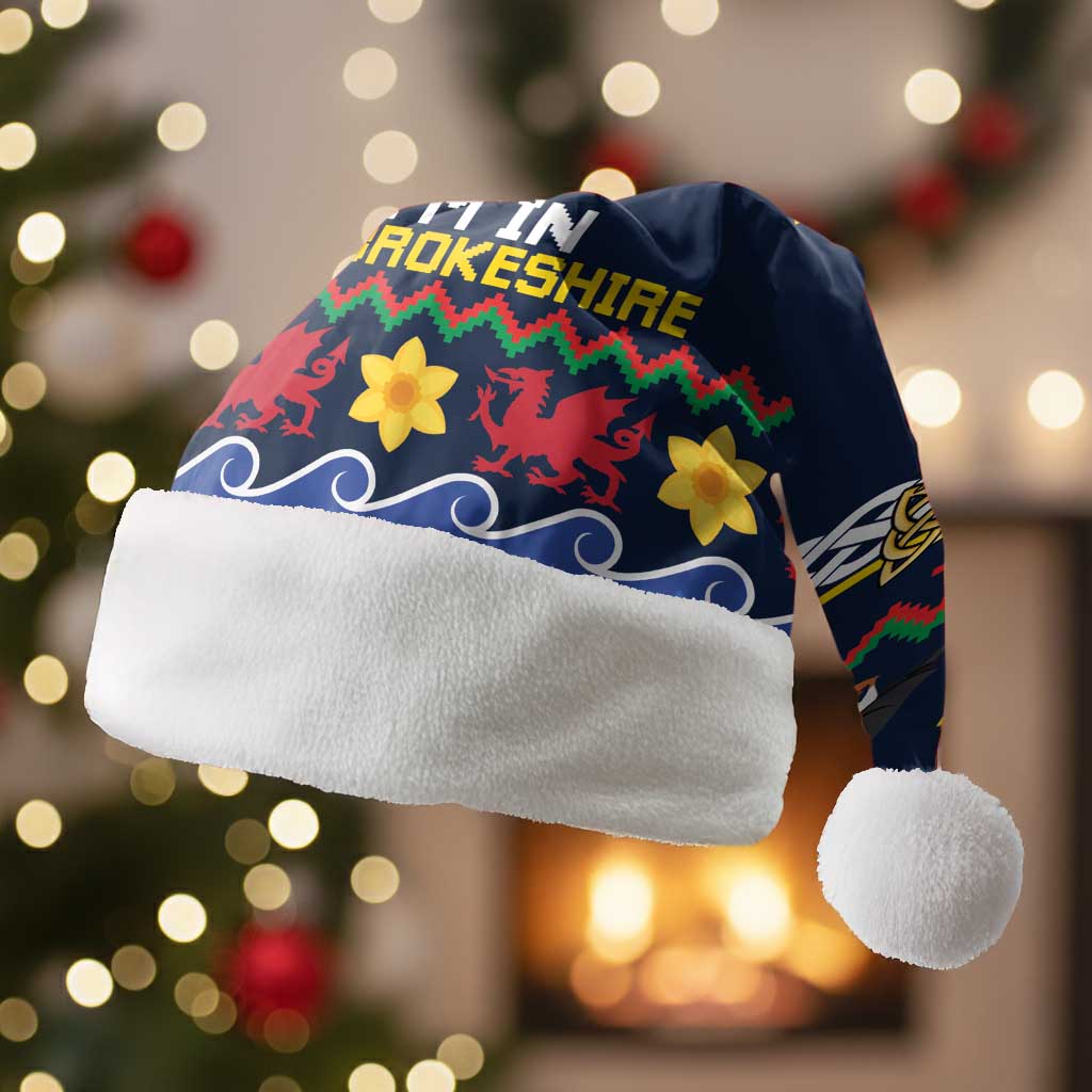 Personalized Pembrokeshire Wales Christmas Santa Hat The Lovespoon Puffin - Wonder Print Shop
