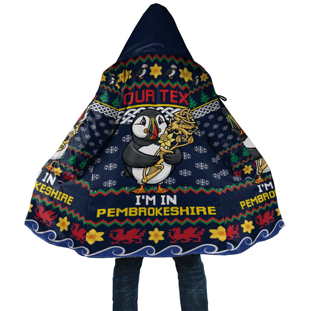 Personalized Pembrokeshire Wales Christmas Cloak The Lovespoon Puffin - Wonder Print Shop