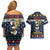 Personalized Pembrokeshire Wales Christmas Couples Matching Off Shoulder Short Dress and Hawaiian Shirt The Lovespoon Puffin - Wonder Print Shop