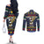 Personalized Pembrokeshire Wales Christmas Couples Matching Off The Shoulder Long Sleeve Dress and Long Sleeve Button Shirt The Lovespoon Puffin - Wonder Print Shop