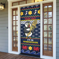 Personalized Pembrokeshire Wales Christmas Door Cover The Lovespoon Puffin - Wonder Print Shop
