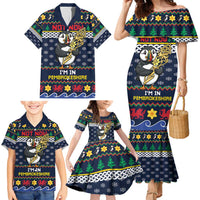 Personalized Pembrokeshire Wales Christmas Family Matching Mermaid Dress and Hawaiian Shirt The Lovespoon Puffin - Wonder Print Shop