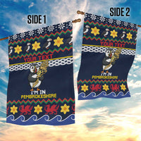 Personalized Pembrokeshire Wales Christmas Garden Flag The Lovespoon Puffin - Wonder Print Shop