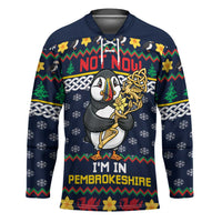 Personalized Pembrokeshire Wales Christmas Hockey Jersey The Lovespoon Puffin - Wonder Print Shop