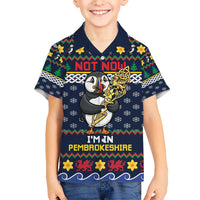 Personalized Pembrokeshire Wales Christmas Kid Hawaiian Shirt The Lovespoon Puffin - Wonder Print Shop