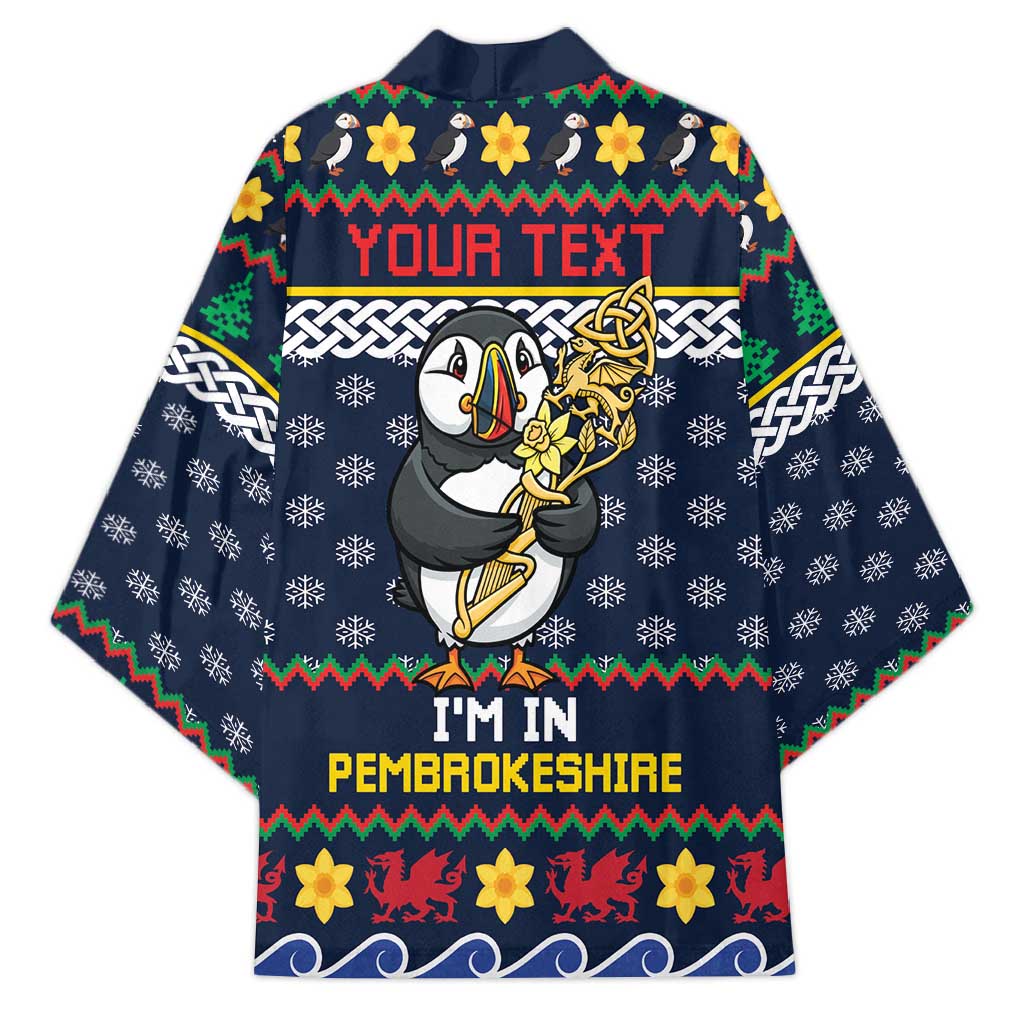 Personalized Pembrokeshire Wales Christmas Kimono The Lovespoon Puffin - Wonder Print Shop