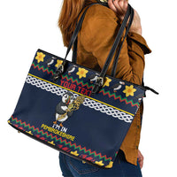 Personalized Pembrokeshire Wales Christmas Leather Tote Bag The Lovespoon Puffin - Wonder Print Shop