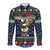 Personalized Pembrokeshire Wales Christmas Long Sleeve Button Shirt The Lovespoon Puffin - Wonder Print Shop
