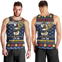 Personalized Pembrokeshire Wales Christmas Men Tank Top The Lovespoon Puffin - Wonder Print Shop