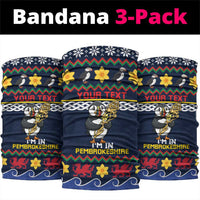 Personalized Pembrokeshire Wales Christmas Neck Gaiter The Lovespoon Puffin - Wonder Print Shop