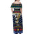 Personalized Pembrokeshire Wales Christmas Off Shoulder Maxi Dress The Lovespoon Puffin - Wonder Print Shop