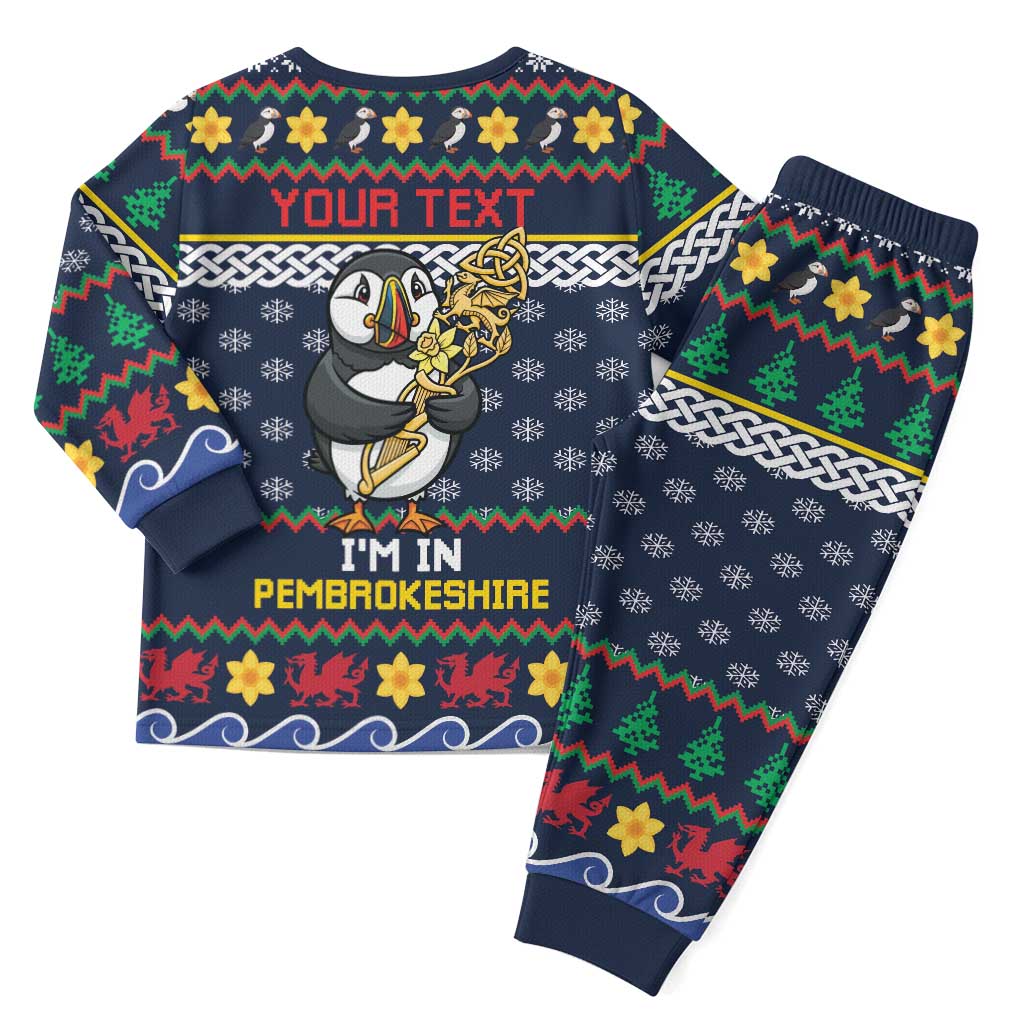 Personalized Pembrokeshire Wales Christmas Pajama Set The Lovespoon Puffin - Wonder Print Shop
