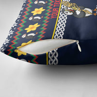 Personalized Pembrokeshire Wales Christmas Pillow Cover The Lovespoon Puffin - Wonder Print Shop