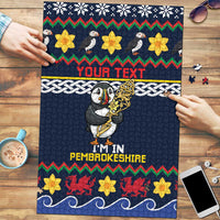 Personalized Pembrokeshire Wales Christmas Puzzle The Lovespoon Puffin - Wonder Print Shop