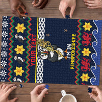 Personalized Pembrokeshire Wales Christmas Puzzle The Lovespoon Puffin - Wonder Print Shop