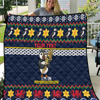 Personalized Pembrokeshire Wales Christmas Quilt The Lovespoon Puffin - Wonder Print Shop