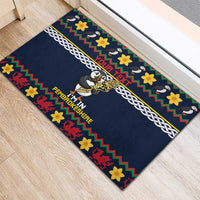 Personalized Pembrokeshire Wales Christmas Rubber Doormat The Lovespoon Puffin - Wonder Print Shop