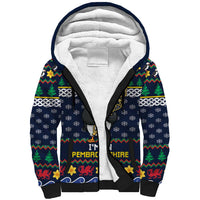 Personalized Pembrokeshire Wales Christmas Sherpa Hoodie The Lovespoon Puffin - Wonder Print Shop
