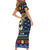 Personalized Pembrokeshire Wales Christmas Short Sleeve Bodycon Dress The Lovespoon Puffin - Wonder Print Shop