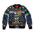 Personalized Pembrokeshire Wales Christmas Sleeve Zip Bomber Jacket The Lovespoon Puffin - Wonder Print Shop