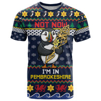 Personalized Pembrokeshire Wales Christmas T Shirt The Lovespoon Puffin - Wonder Print Shop