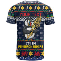 Personalized Pembrokeshire Wales Christmas T Shirt The Lovespoon Puffin - Wonder Print Shop