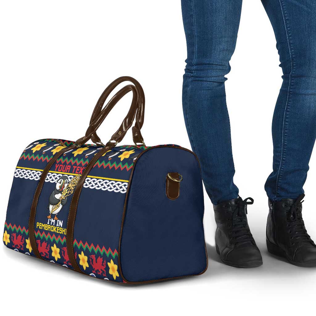 Personalized Pembrokeshire Wales Christmas Travel Bag The Lovespoon Puffin - Wonder Print Shop