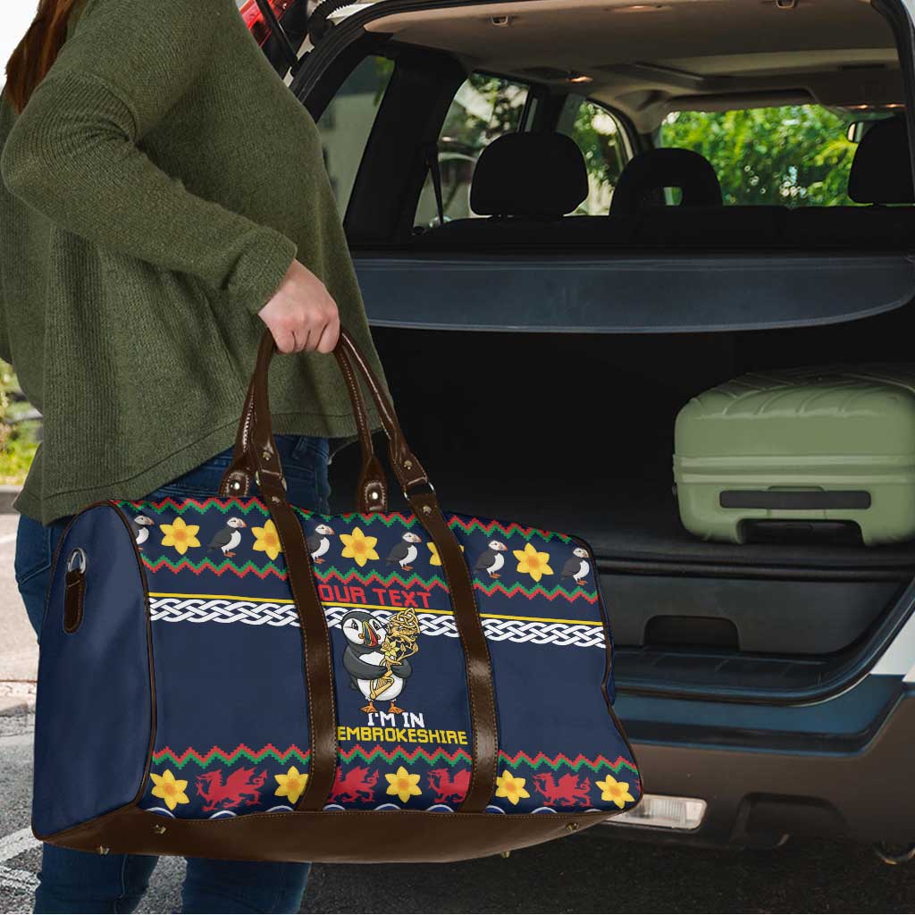 Personalized Pembrokeshire Wales Christmas Travel Bag The Lovespoon Puffin - Wonder Print Shop