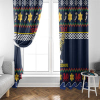 Personalized Pembrokeshire Wales Christmas Window Curtain The Lovespoon Puffin - Wonder Print Shop
