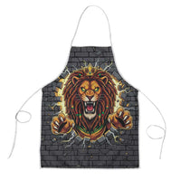 Jamaica Rasta Lion Apron Reggae Lion Breaking Wall Design - Wonder Print Shop