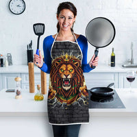Jamaica Rasta Lion Apron Reggae Lion Breaking Wall Design - Wonder Print Shop
