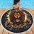 Jamaica Rasta Lion Beach Blanket Reggae Lion Breaking Wall Design - Wonder Print Shop