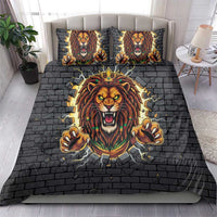 Jamaica Rasta Lion Bedding Set Reggae Lion Breaking Wall Design - Wonder Print Shop