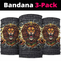 Jamaica Rasta Lion Neck Gaiter Reggae Lion Breaking Wall Design - Wonder Print Shop