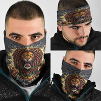 Jamaica Rasta Lion Neck Gaiter Reggae Lion Breaking Wall Design - Wonder Print Shop