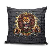 Jamaica Rasta Lion Pillow Cover Reggae Lion Breaking Wall Design - Wonder Print Shop