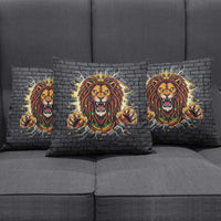 Jamaica Rasta Lion Pillow Cover Reggae Lion Breaking Wall Design - Wonder Print Shop