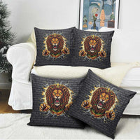 Jamaica Rasta Lion Pillow Cover Reggae Lion Breaking Wall Design - Wonder Print Shop