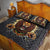 Jamaica Rasta Lion Quilt Bed Set Reggae Lion Breaking Wall Design - Wonder Print Shop