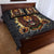 Jamaica Rasta Lion Quilt Bed Set Reggae Lion Breaking Wall Design - Wonder Print Shop
