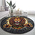 Jamaica Rasta Lion Round Carpet Reggae Lion Breaking Wall Design - Wonder Print Shop
